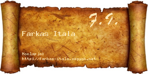 Farkas Itala névjegykártya